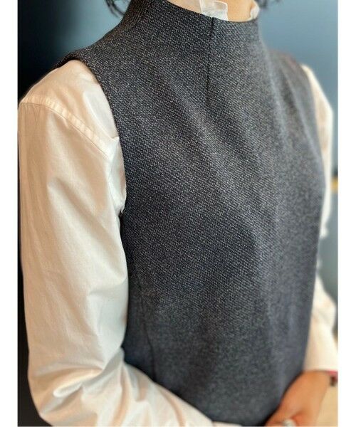 Brooks Brothers / ブルックス ブラザーズ ベスト | ポリエステル／コットン　ノースリーブ　モックネックニットトップ | 詳細3