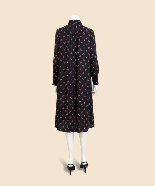 Brooks Brothers / ブルックス ブラザーズ ロング・マキシ丈ワンピース | ポリエステル　フェザントプリント　ソフトシャツワンピース | 詳細2