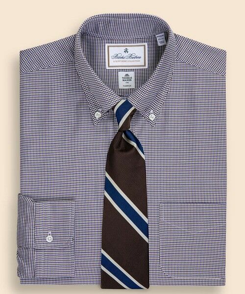 Brooks Brothers/ブルックス ブラザーズ ラグジュアリー コットン ハウンドトゥース ドレスシャツ Regular Fit ブラウン 14 1/2-31 Brooks Brothers/ブルックス ブラザーズ ラグジュアリー コットン ハウンドトゥース ドレスシャツ Regular Fit ブラウン 14 1/2-31