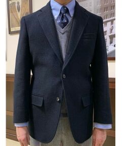 Brooks Brothers Fitzgerald テーラードジャケット 黒 ミラクルクリンプウール 段返り3釦ブレザー TOKYO model