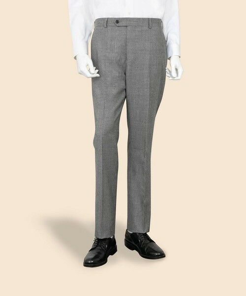 Brooks Brothers/ブルックス ブラザーズ ウール サキソニー グレンチェック プレーンフロント トラウザーズ Classic ブラック 35inch Brooks Brothers/ブルックス ブラザーズ ウール サキソニー グレンチェック プレーンフロント トラウザーズ Classic ブラック 35inch