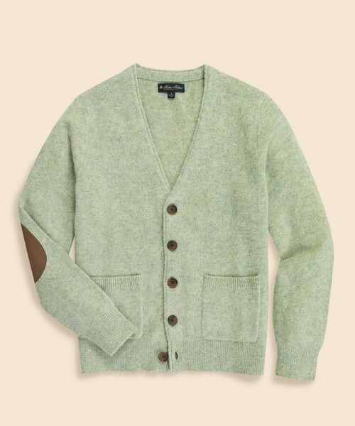 Brooks Brothers / ブルックス ブラザーズ カーディガン・ボレロ | ブラッシュドウール Vネックカーディガン(ライトグリーン)