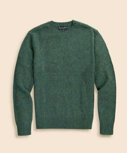 Brooks Brothers / ブルックス ブラザーズ ニット・セーター | ブラッシュドウール クルーネックセーター(グリーン)
