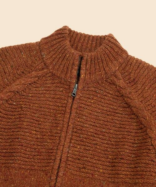 Brooks Brothers / ブルックス ブラザーズ カーディガン・ボレロ | ウール　ドネガル　フルジップ　モックネックセーター | 詳細1