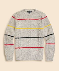 Brooks Brothers / ブルックス ブラザーズ ニット・セーター | メリノウール　ドネガル　ストライプ　クルーネックセーター
