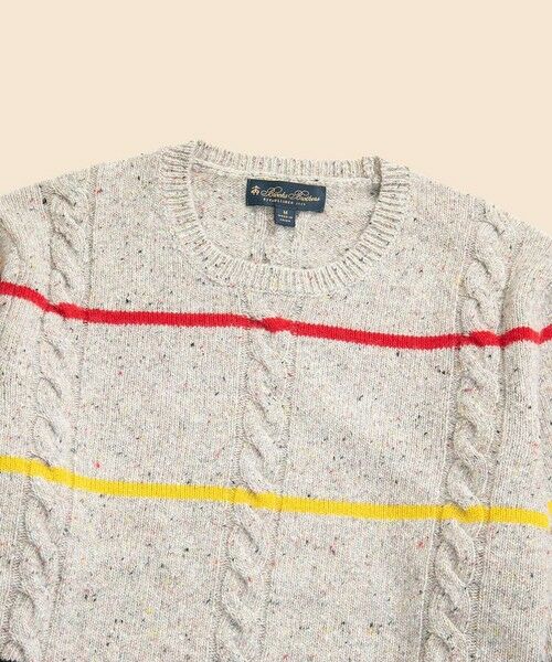 Brooks Brothers / ブルックス ブラザーズ ニット・セーター | メリノウール　ドネガル　ストライプ　クルーネックセーター | 詳細1