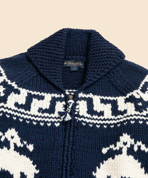 Brooks Brothers / ブルックス ブラザーズ カーディガン・ボレロ | ウール　GFロゴ　フルジップ　カウチンセーター | 詳細2