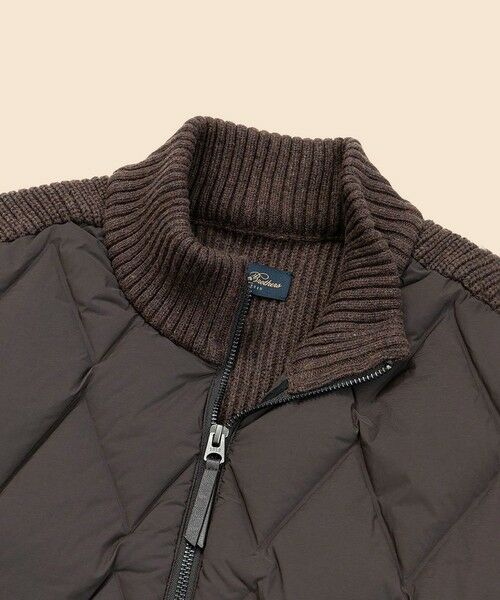 Brooks Brothers / ブルックス ブラザーズ ダウンジャケット・ベスト | ストレッチナイロン/コットンブレンド ニット×キルティング ダウンジャケット | 詳細3