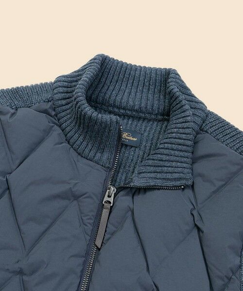 Brooks Brothers / ブルックス ブラザーズ ダウンジャケット・ベスト | ストレッチナイロン/コットンブレンド ニット×キルティング ダウンジャケット | 詳細8