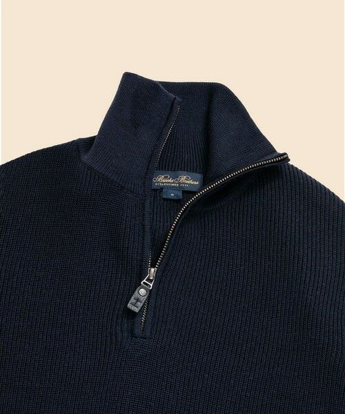 Brooks Brothers / ブルックス ブラザーズ ニット・セーター | ウール　リブニット　ハーフジップ　モックネックセーター | 詳細2