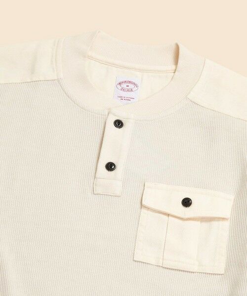 Brooks Brothers / ブルックス ブラザーズ Tシャツ | コットンブレンド　サーマル　ヘンリーネックシャツ | 詳細1
