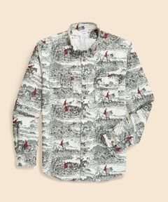 Brooks Brothers / ブルックス ブラザーズ シャツ・ブラウス | コットンフランネル　ポールブラウン　プリント　カジュアルシャツ　Regular Fit