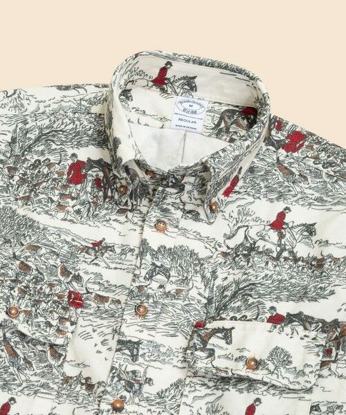 Brooks Brothers / ブルックス ブラザーズ シャツ・ブラウス | コットンフランネル　ポールブラウン　プリント　カジュアルシャツ　Regular Fit | 詳細1