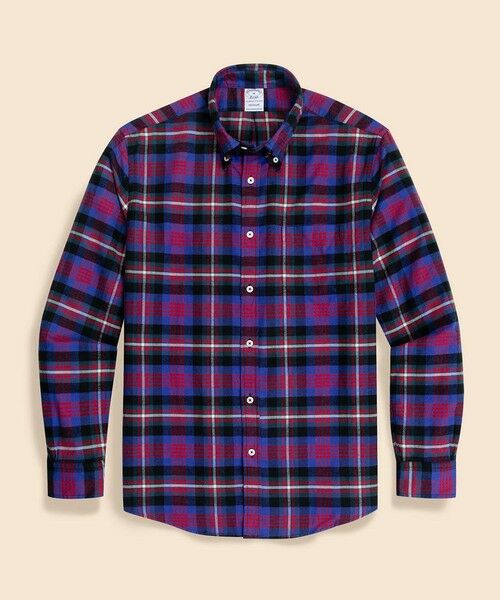 Brooks Brothers/ブルックス ブラザーズ フランネル タータンチェック カジュアルシャツ Regular Fit パープル XS Brooks Brothers/ブルックス ブラザーズ フランネル タータンチェック カジュアルシャツ Regular Fit パープル XS