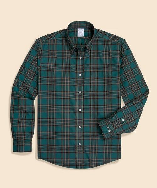 Brooks Brothers/ブルックス ブラザーズ スーピマコットンストレッチツイル チェック カジュアルシャツ Regular ダークグリーン L Brooks Brothers/ブルックス ブラザーズ スーピマコットンストレッチツイル チェック カジュアルシャツ Regular ダークグリーン L