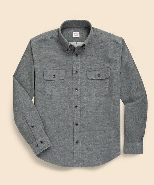 Brooks Brothers/ブルックス ブラザーズ コットン シャモアクロス ダブルポケット カジュアルシャツ Traditional Fit グレー L Brooks Brothers/ブルックス ブラザーズ コットン シャモアクロス ダブルポケット カジュアルシャツ Traditional Fit グレー L