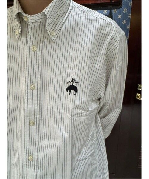 Brooks Brothers / ブルックス ブラザーズ シャツ・ブラウス | ◆オンラインストア限定◆ コットンオックスフォード ビッグGFロゴ オルタネイトストライプ カジュアルシャツ Traditional Fit | 詳細12