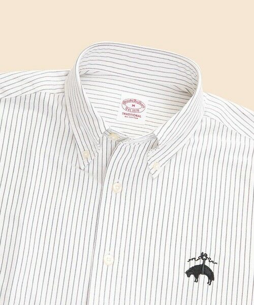 Brooks Brothers / ブルックス ブラザーズ シャツ・ブラウス | ◆オンラインストア限定◆ コットンオックスフォード ビッグGFロゴ オルタネイトストライプ カジュアルシャツ Traditional Fit | 詳細8