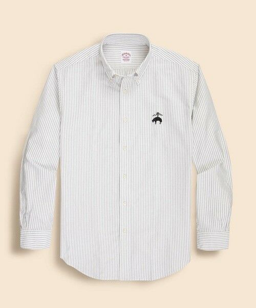 Brooks Brothers / ブルックス ブラザーズ シャツ・ブラウス | ◆オンラインストア限定◆ コットンオックスフォード ビッグGFロゴ オルタネイトストライプ カジュアルシャツ Traditional Fit(パープル)