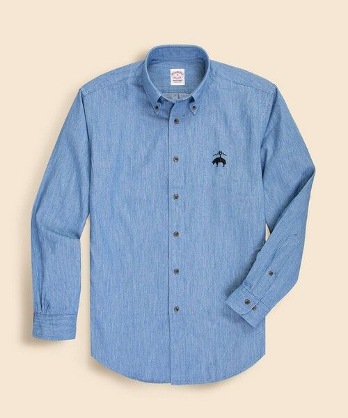 Brooks Brothers / ブルックス ブラザーズ シャツ・ブラウス | ◆オンラインストア限定◆ コットン ライト デニム ビッグGFロゴ カジュアルシャツ Traditional Fit | 詳細1