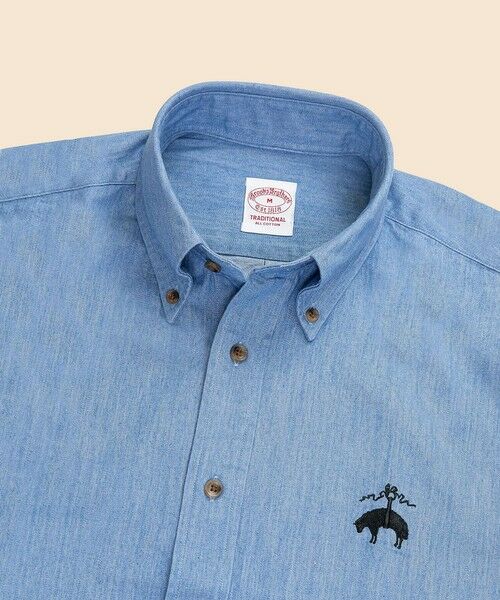 Brooks Brothers / ブルックス ブラザーズ シャツ・ブラウス | ◆オンラインストア限定◆ コットン ライト デニム ビッグGFロゴ カジュアルシャツ Traditional Fit | 詳細2