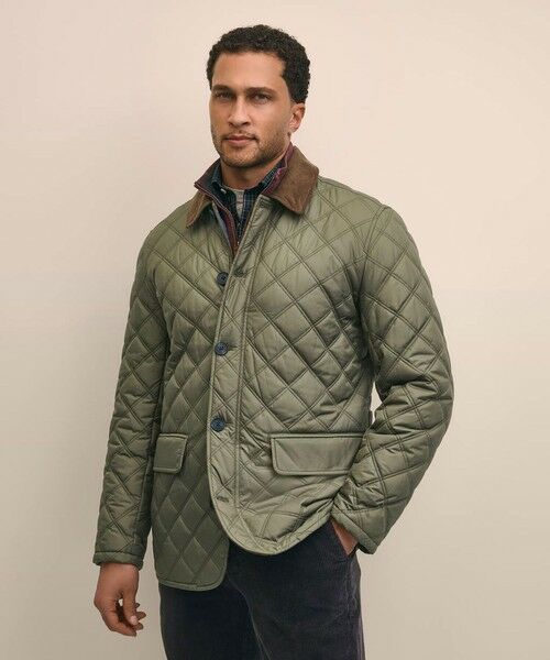 Brooks Brothers/ブルックス ブラザーズ ポリエステル キルティング ウォーキングコート オリーブ S Brooks Brothers/ブルックス ブラザーズ ポリエステル キルティング ウォーキングコート オリーブ S