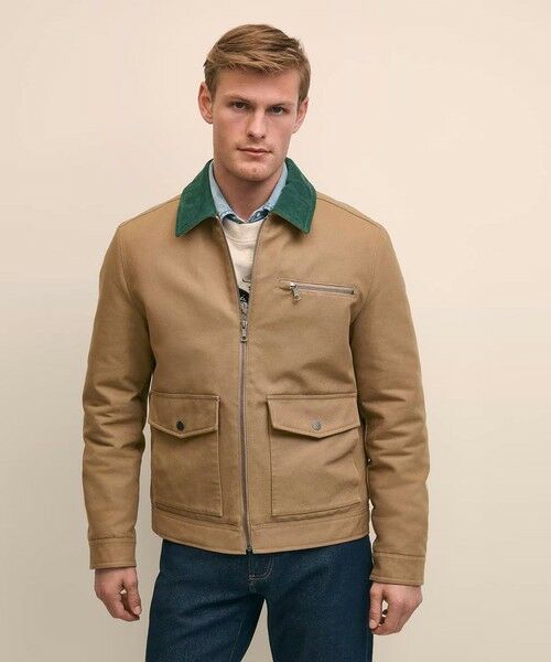 Brooks Brothers/ブルックス ブラザーズ コットンダック キルティングジャケット ベージュ L Brooks Brothers/ブルックス ブラザーズ コットンダック キルティングジャケット ベージュ L