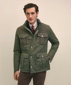 Brooks Brothers / ブルックス ブラザーズ ミリタリージャケット・コート | ポリエステルブレンド　キルティング×ツイード　フィールドジャケット