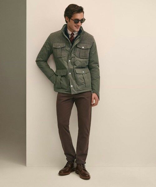 Brooks Brothers / ブルックス ブラザーズ ミリタリージャケット・コート | ポリエステルブレンド　キルティング×ツイード　フィールドジャケット | 詳細1