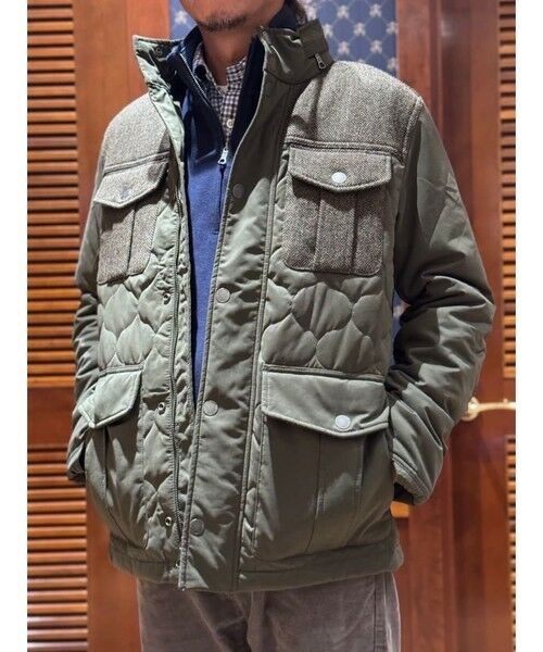 Brooks Brothers / ブルックス ブラザーズ ミリタリージャケット・コート | ポリエステルブレンド　キルティング×ツイード　フィールドジャケット | 詳細15