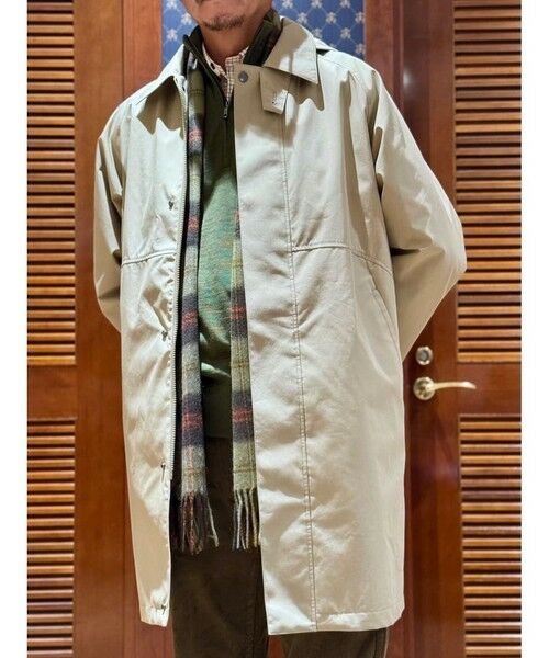 Brooks Brothers/ブルックス ブラザーズ コットン/ナイロン キルティングライナー 3Wayロングフーデッドコート ベージュ M Brooks Brothers/ブルックス ブラザーズ コットン/ナイロン キルティングライナー 3Wayロングフーデッドコート ベージュ M