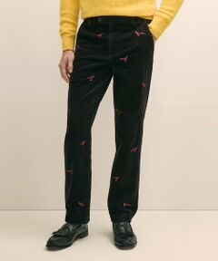 Brooks Brothers / ブルックス ブラザーズ その他パンツ | コットン　8-Waleコーデュロイ　フェザントエンブロイダリー　プレーンフロントパンツ　slim