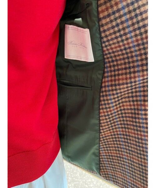 Brooks Brothers / ブルックス ブラザーズ テーラードジャケット | ウールブレンド　ガンクラブチェック　ダブル４ボタン　ピークトラペルジャケット | 詳細12