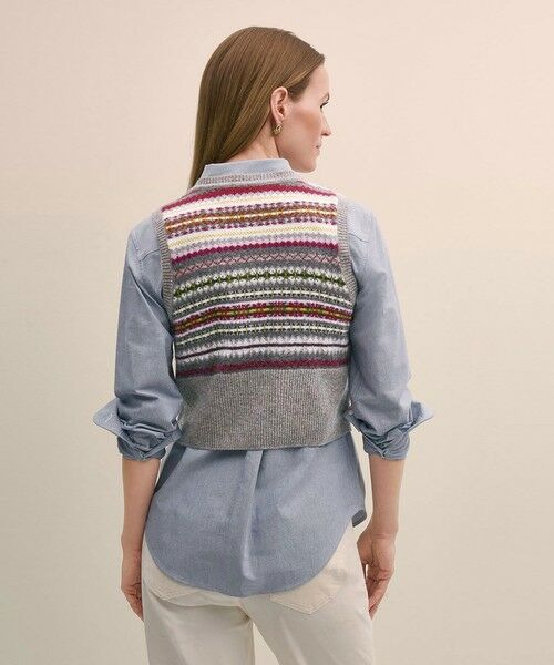 Brooks Brothers / ブルックス ブラザーズ ベスト | ラムズウール　フェアアイル　ノースリーブセーター | 詳細1