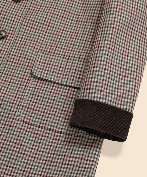 Brooks Brothers / ブルックス ブラザーズ ステンカラーコート | コットン／ナイロン　ボンディング　チェック　ステンカラーコート | 詳細2