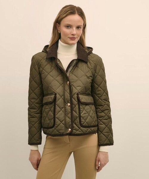 Brooks Brothers / ブルックス ブラザーズ その他アウター | ナイロンタフタ　キルティング　フーデッドジャケット | 詳細1