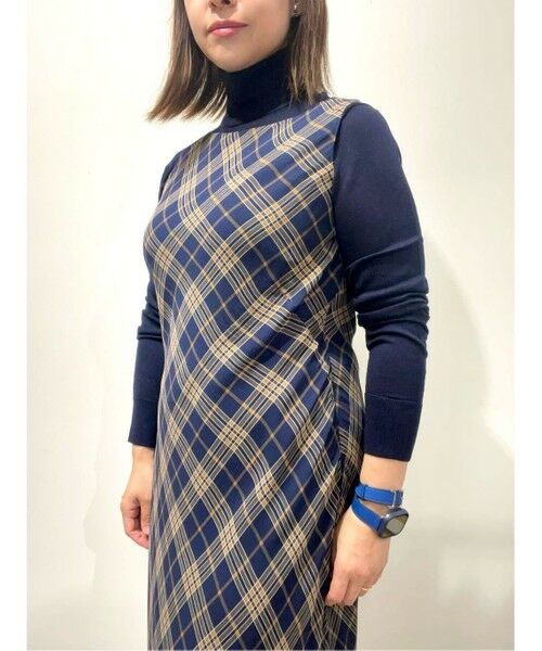 Brooks Brothers / ブルックス ブラザーズ ロング・マキシ丈ワンピース | レーヨンシフォン タータンチェック ノースリーブ ロングワンピース | 詳細8