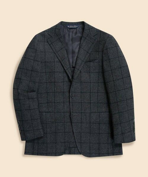 Brooks Brothers/ブルックス ブラザーズ ウールブレンド ウィンドウペイン 段返り3釦ジャケット TOKYO model チャコール 38SHT Brooks Brothers/ブルックス ブラザーズ ウールブレンド ウィンドウペイン 段返り3釦ジャケット TOKYO model チャコール 38SHT