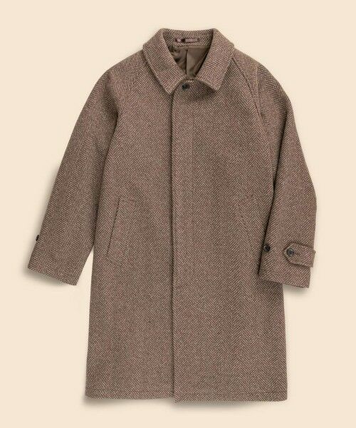 Brooks Brothers / ブルックス ブラザーズ ステンカラーコート | ウール ラージヘリンボーン バルカラーコート | 詳細1