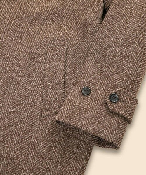 Brooks Brothers / ブルックス ブラザーズ ステンカラーコート | ウール ラージヘリンボーン バルカラーコート | 詳細3
