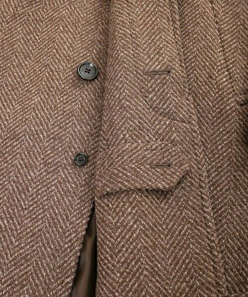 Brooks Brothers / ブルックス ブラザーズ ステンカラーコート | ウール ラージヘリンボーン バルカラーコート | 詳細4