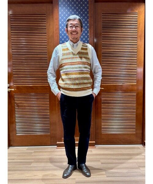 Brooks Brothers / ブルックス ブラザーズ ベスト | ウール　フェアアイル　Vネックベスト　Made in UK | 詳細3