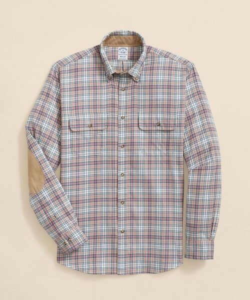 Brooks Brothers/ブルックス ブラザーズ コットン/カシミヤ フランネル ダブルポケット カジュアルシャツ Regular Fit ベージュ S Brooks Brothers/ブルックス ブラザーズ コットン/カシミヤ フランネル ダブルポケット カジュアルシャツ Regular Fit ベージュ S
