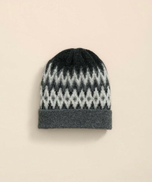 Brooks Brothers/ブルックス ブラザーズ アルパカ/ウール フェアアイル ニットキャップ ダークグレー ONE SIZE Brooks Brothers/ブルックス ブラザーズ アルパカ/ウール フェアアイル ニットキャップ ダークグレー ONE SIZE