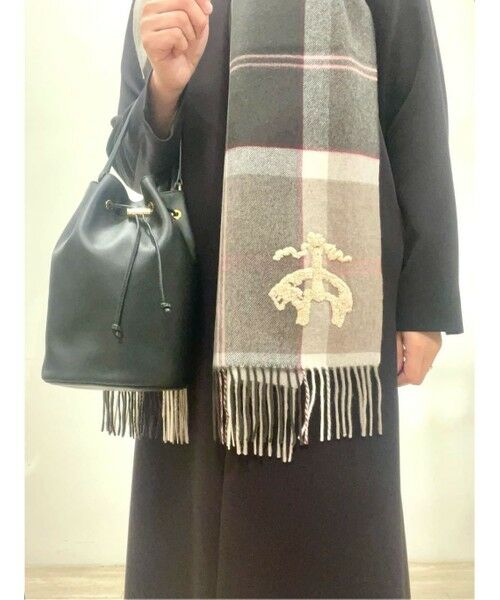 Brooks Brothers / ブルックス ブラザーズ マフラー・ショール・スヌード・ストール | カシミヤ　GFエンブロイダリー　タータンチェック　オブロングスカーフ | 詳細2
