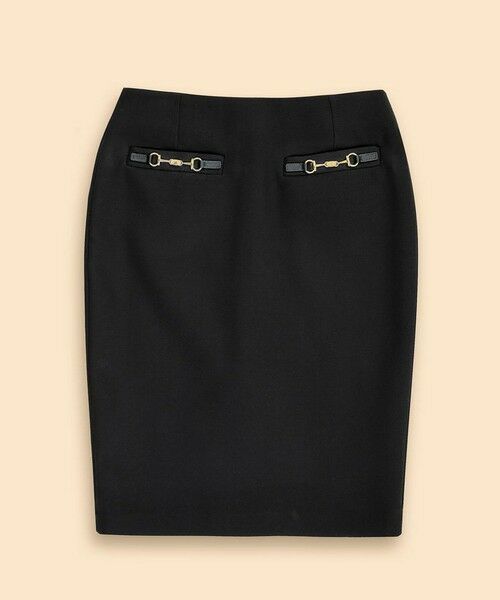 Brooks Brothers / ブルックス ブラザーズ ミニ・ひざ丈スカート | ポリエステル／ウール　ホースビット　ペンシルスカート | 詳細4