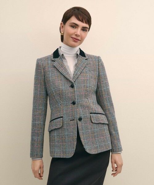Brooks Brothers / ブルックス ブラザーズ テーラードジャケット | ウール マルチカラーチェック 3ボタンライディングジャケット(マルチ)