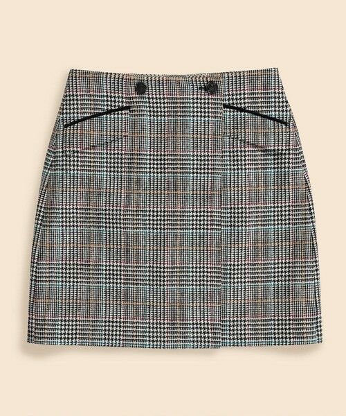 Brooks Brothers / ブルックス ブラザーズ ミニ・ひざ丈スカート | ウール マルチカラーチェック ラップスカート | 詳細4