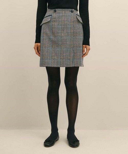 Brooks Brothers/ブルックス ブラザーズ ウール マルチカラーチェック ラップスカート マルチ 0 Brooks Brothers/ブルックス ブラザーズ ウール マルチカラーチェック ラップスカート マルチ 0