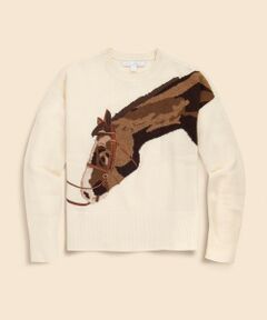 Brooks Brothers / ブルックス ブラザーズ ニット・セーター | メリノウール　ホースインターシャ　クルーネックセーター